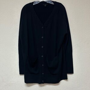 COS Women's Black wool blend Cardigan Sweater size S oversized